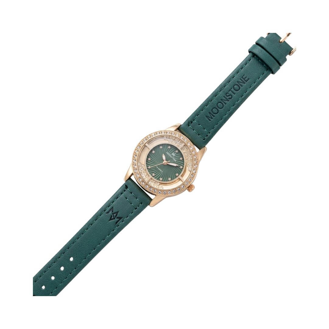 Emerald Crystal Watch (Green & Gold)